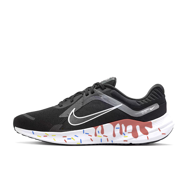

Nike Кроссовки Quest 5 с противоскользящим и износостойким дышащим верхом, мужские, черно-белые