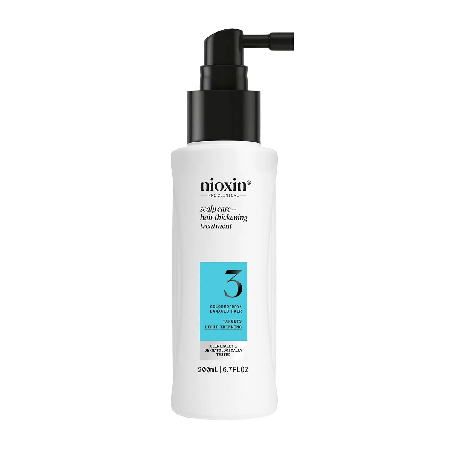 Nioxin System 3 Scalp Care + Hair Thickening Leave-In Treatment для окрашенных, сухих и поврежденных волос с легким истончением, укрепляет и питает с ниацинамидом и биотином 201 мл (1 шт.)