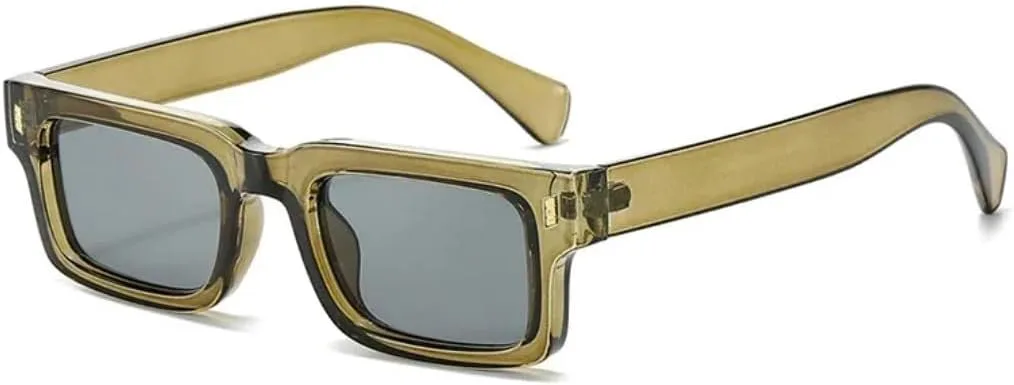 

Солнцезащитные очки с защитой UV400 | Rivets Jelly Color Punk | для женщин и мужчин, для занятий спортом на открытом воздухе и вождения LXLHWN, Olive Green Gray