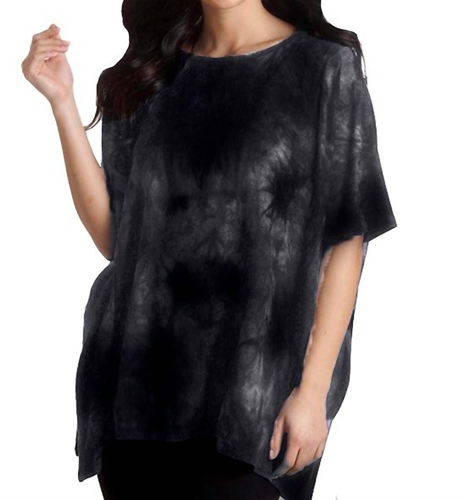 

Супермягкое пончо Tie Dye цвета древесного угля french kyss, цвет charcoal