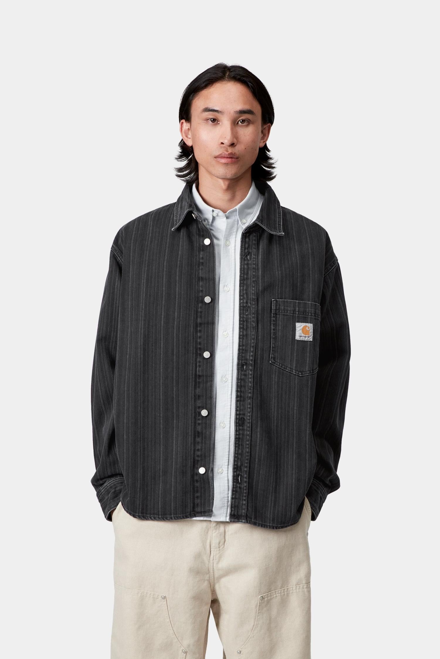 

Рубашка-куртка Rylan в полоску Carhartt, черный