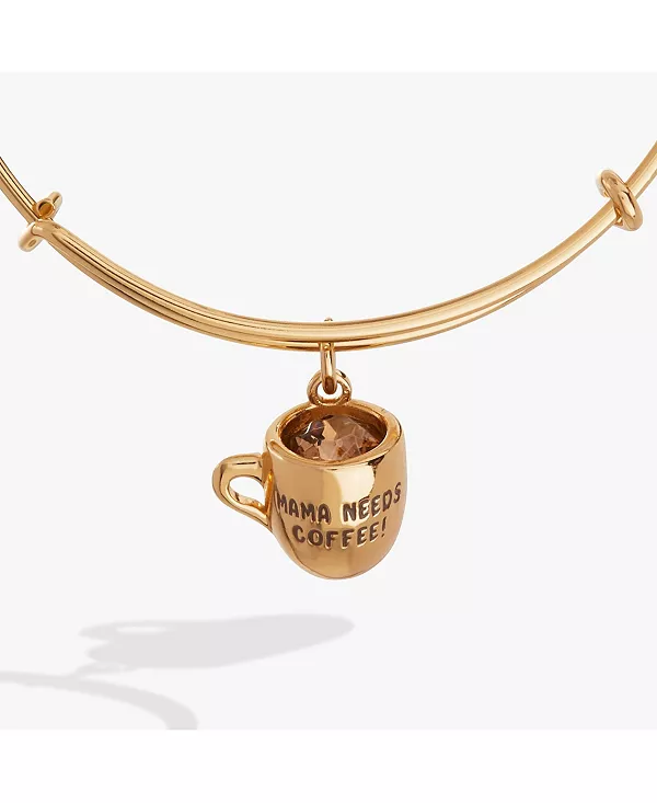 

Браслет с подвеской «Маме нужен кофе» Alex And Ani, gold