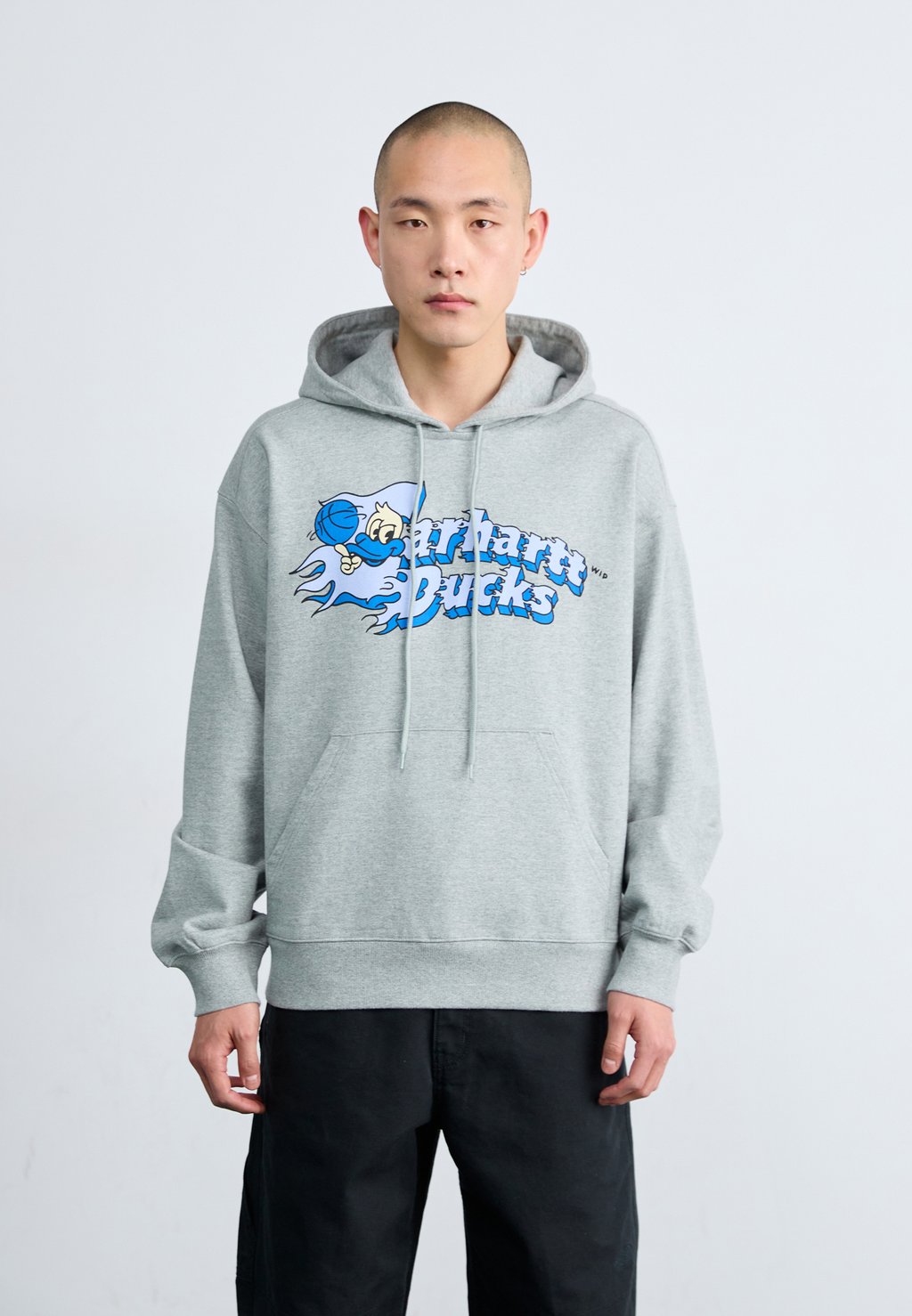 

Толстовка с капюшоном HOODED FLAMING DUCKS - Sweatshirt Carhartt WIP, серый