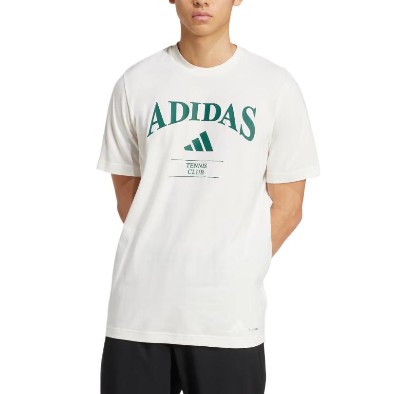 Наследственный графический футболка Adidas, белый — фото 3