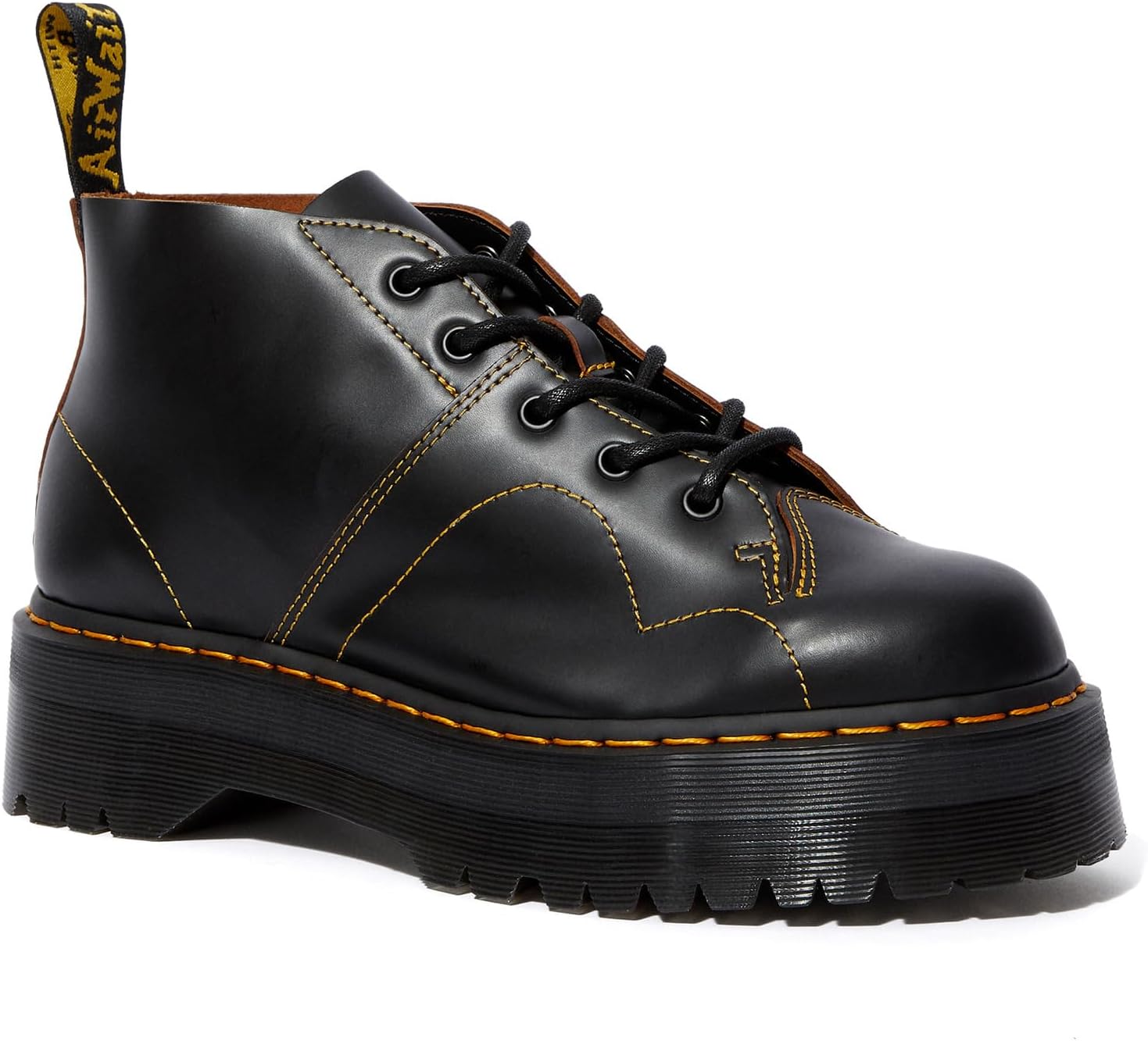 

Ботинки на шнуровке Church Quad Dr. Martens, цвет Black Vintage Smooth