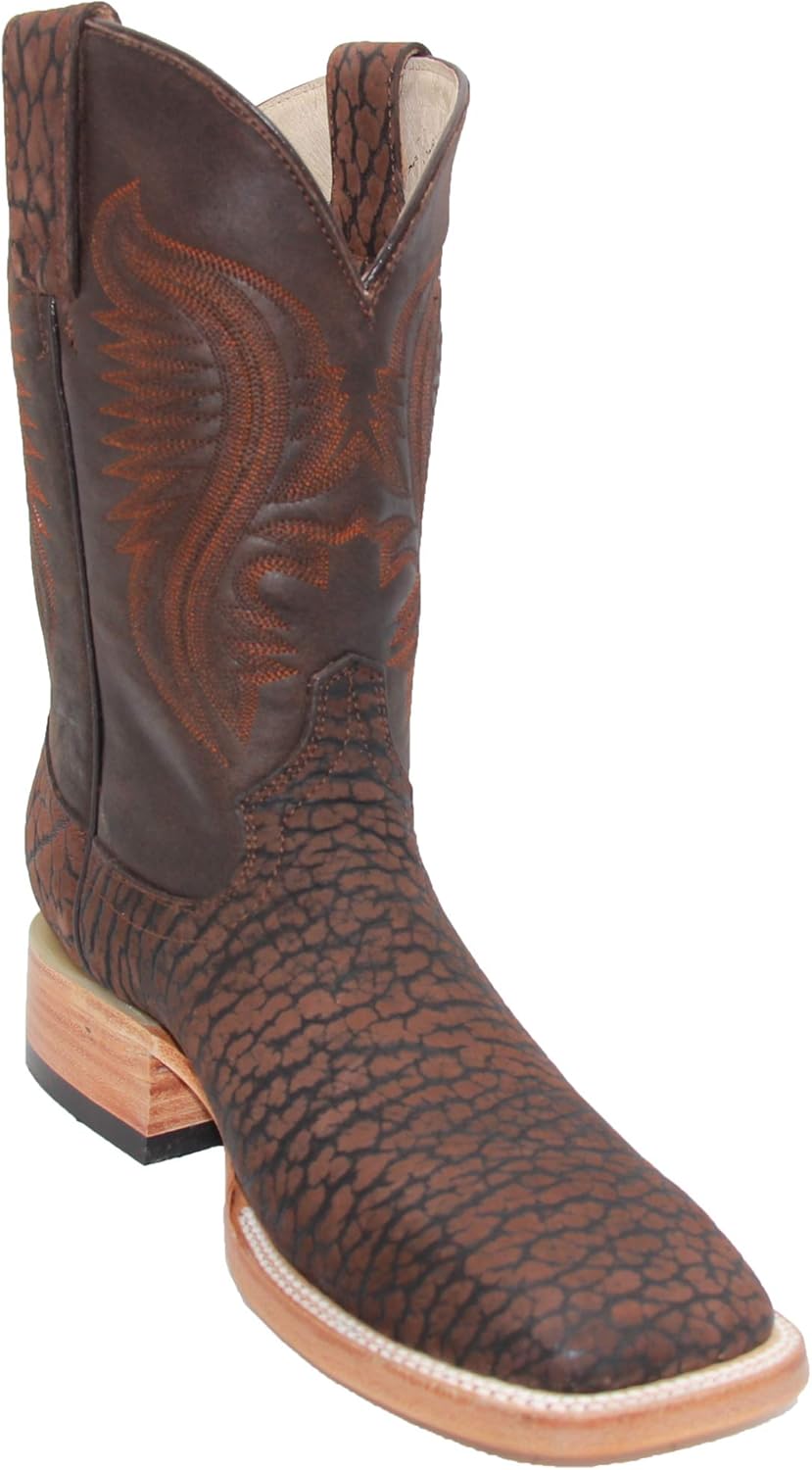 

Мужские ковбойские западные сапоги с квадратным носком из натуральной кожи Generic, коричневый