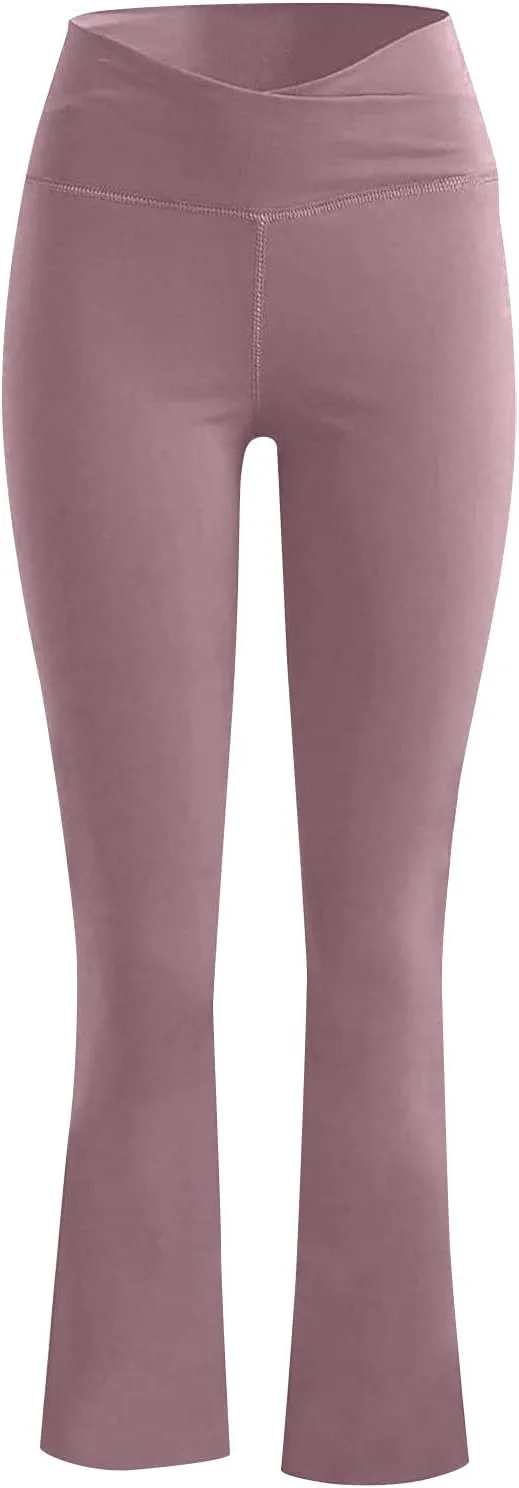 Женские леггинсы Flare Leggings High Waisted для йоги с эффектом подтяжки живота — фото 2