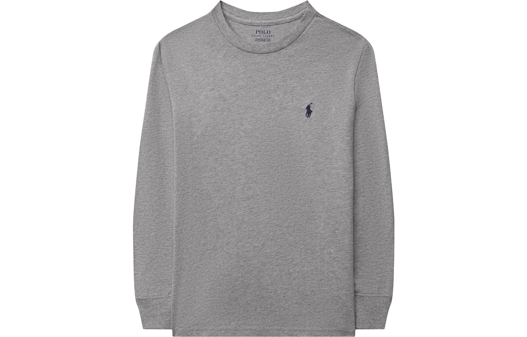 Детская футболка Polo Ralph Lauren, серая — фото 2