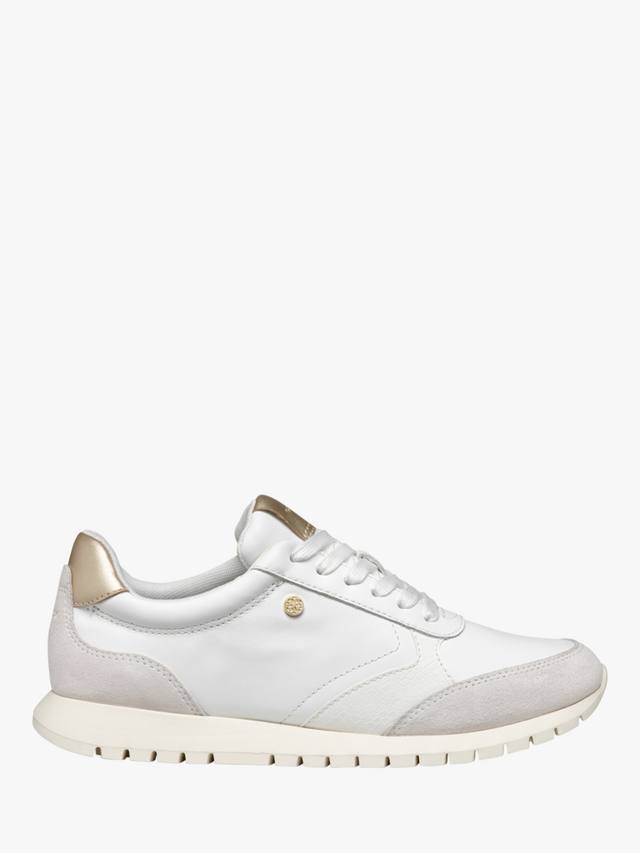 Кроссовки sukie 2.0 из кожи и замши на шнуровке Geox, цвет White/Off White