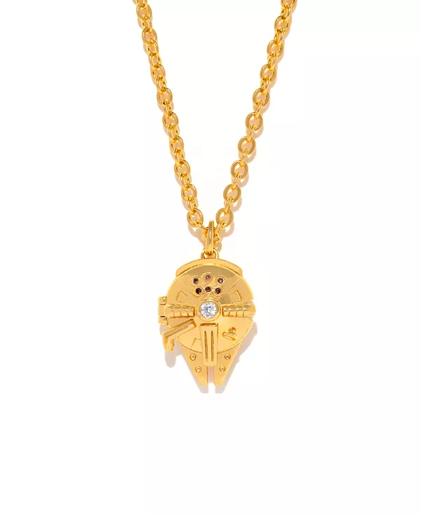 

Позолоченное ожерелье с медальоном «Тысячелетний сокол» из «Звездных войн» Girls Crew, gold