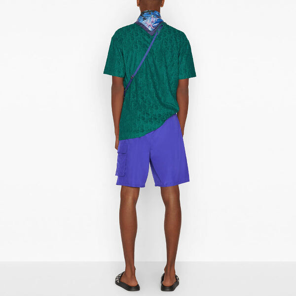 Футболка men's ss21 oblique printing cotton round neck short sleeve green Dior, зеленый — фото 4