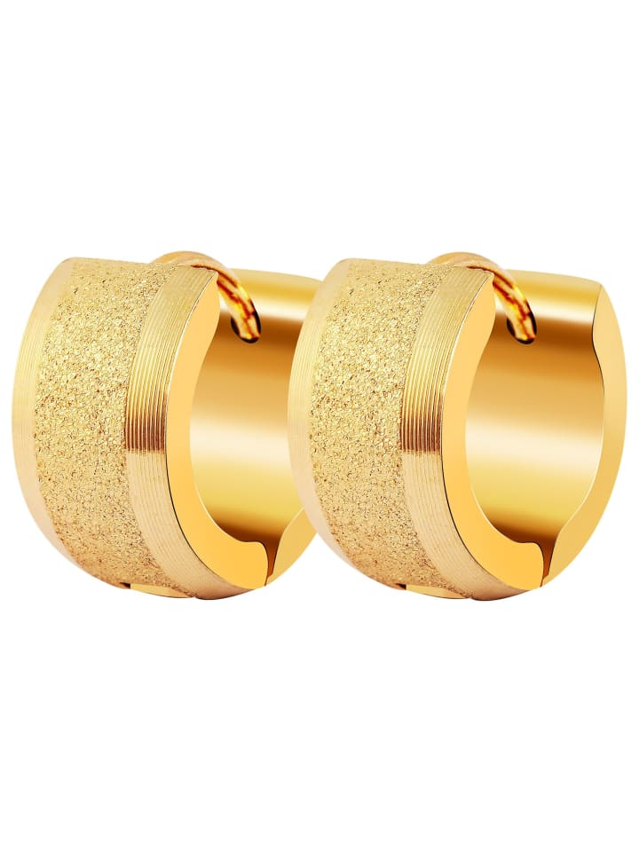 

Adeliás Женские серьги - серьги-кольца на шарнирах из нержавеющей стали с золотым покрытием