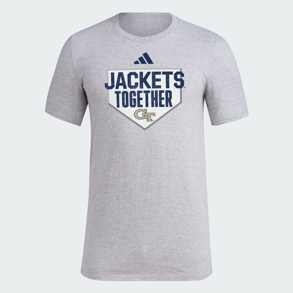 

Футболка Adidas Georgia Tech Yellow Jackets Dugout Postseason Tee, цвет Medium Grey Heather/Ncaa-Gat-716