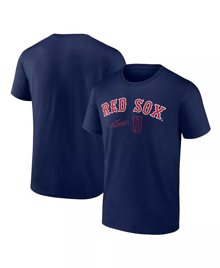 

Мужская темно-синяя футболка Rafael Devers Boston Red Sox с именем и номером игрока Fanatics