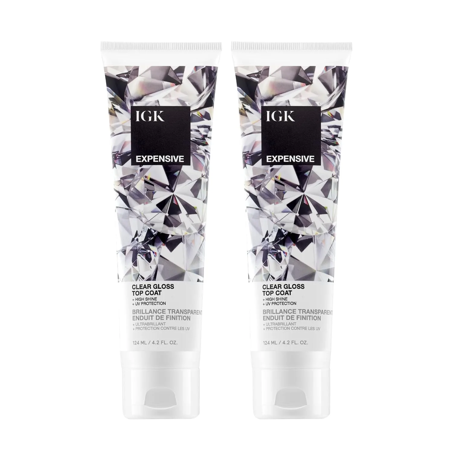 IGK Expensive Amla Oil Hi-Shine Topcoat - средство для придания блеска в душе, защиты от УФ-излучения и усиления цвета - веганский продукт, не тестируется на животных. 124 мл (2 шт.)