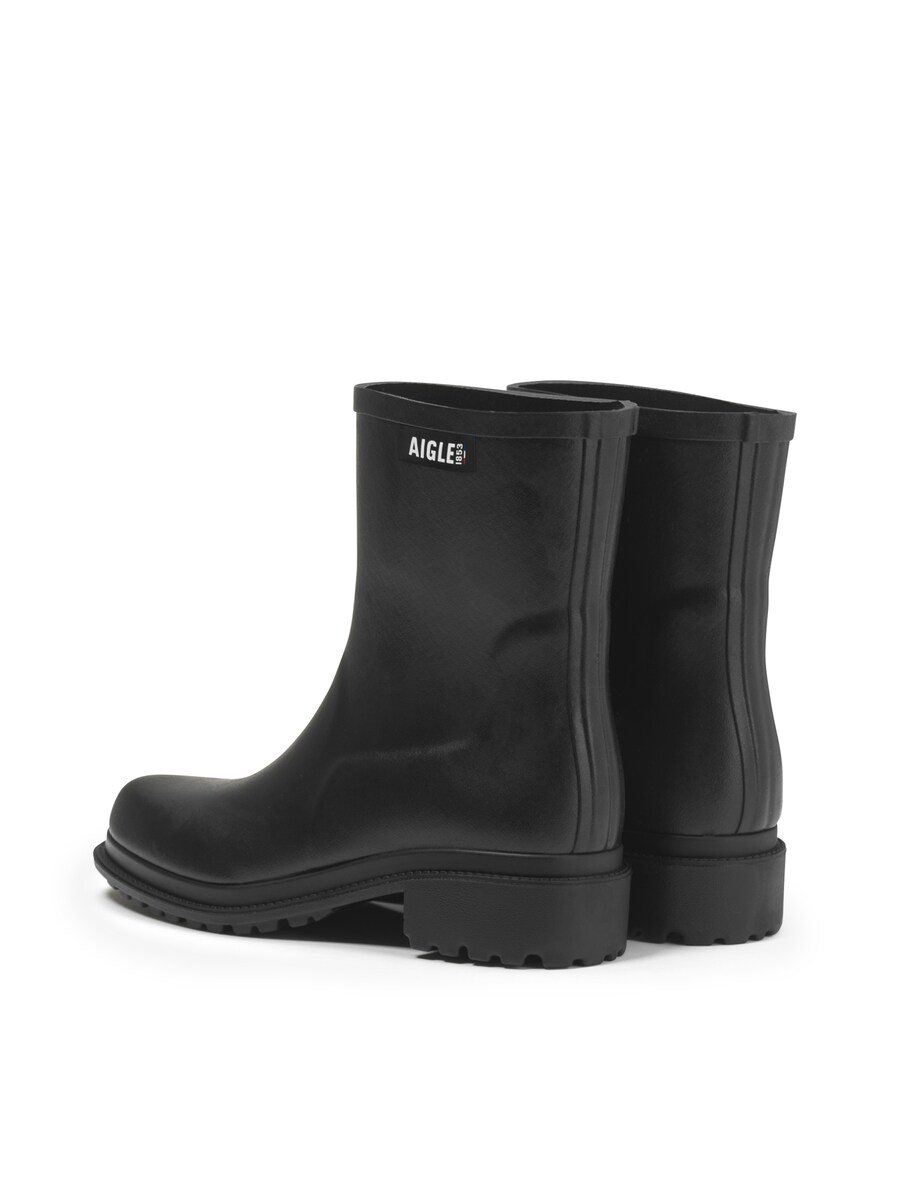 Женские резиновые сапоги AIGLE FULFEEL короткие на каблуке, черный — фото 3