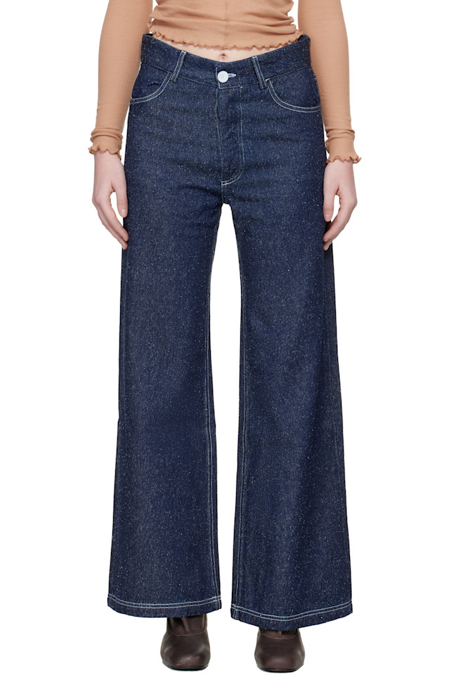 

Baserange Широкие джинсы Navy Tajo