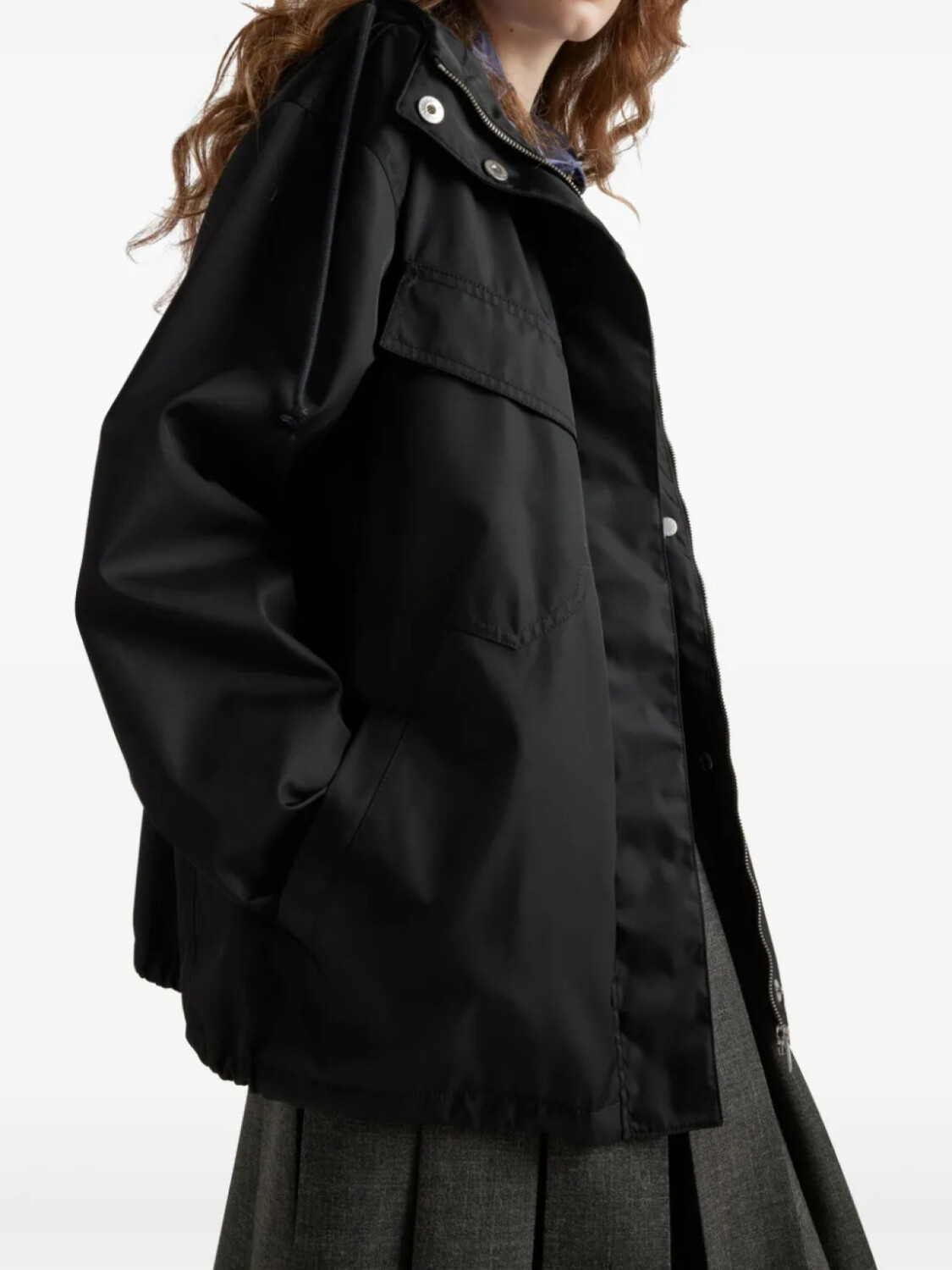 Куртка Prada Re-Nylon, черный
