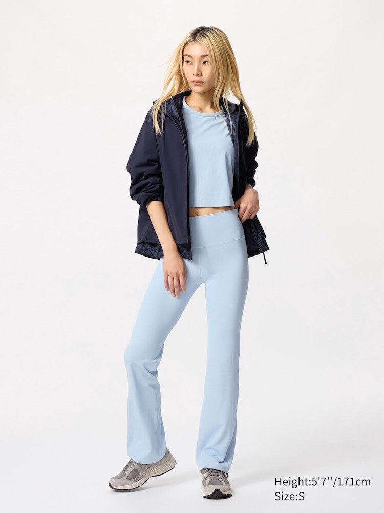 

Леггинсы airism soft ribbed flare Uniqlo, цвет 61 синий