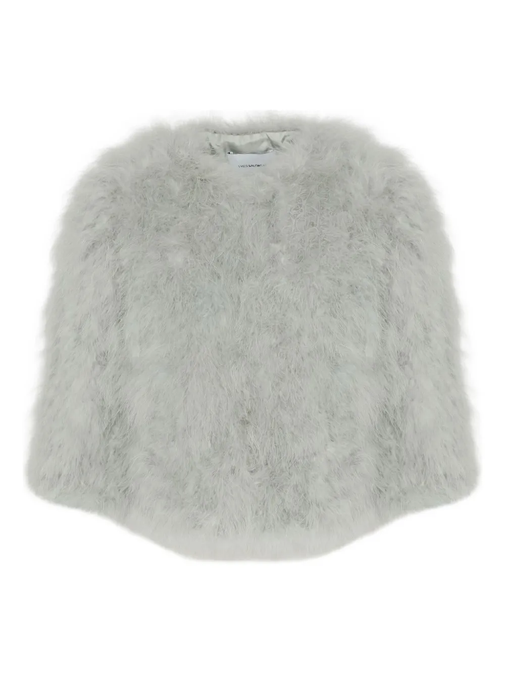 

Укороченная куртка из индейки YVES SALOMON, серый