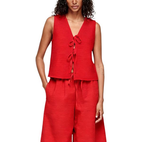 

Женская безрукавка с пуговицами Yesfashion, Red