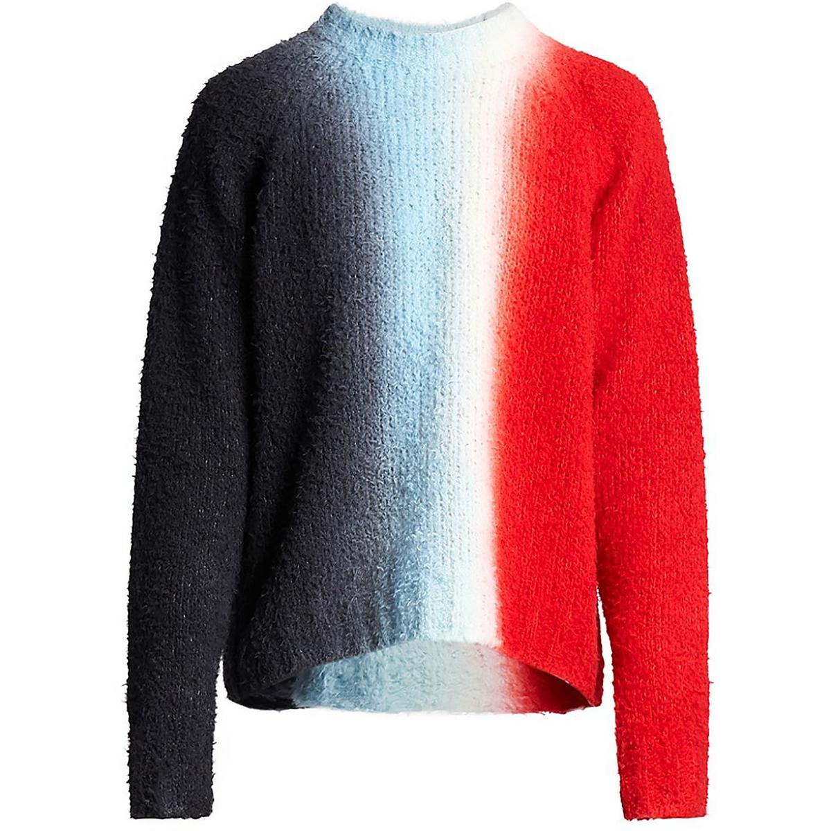 

Женский шерстяной свитер-пуловер с застежкой сбоку Sacai, цвет red multi