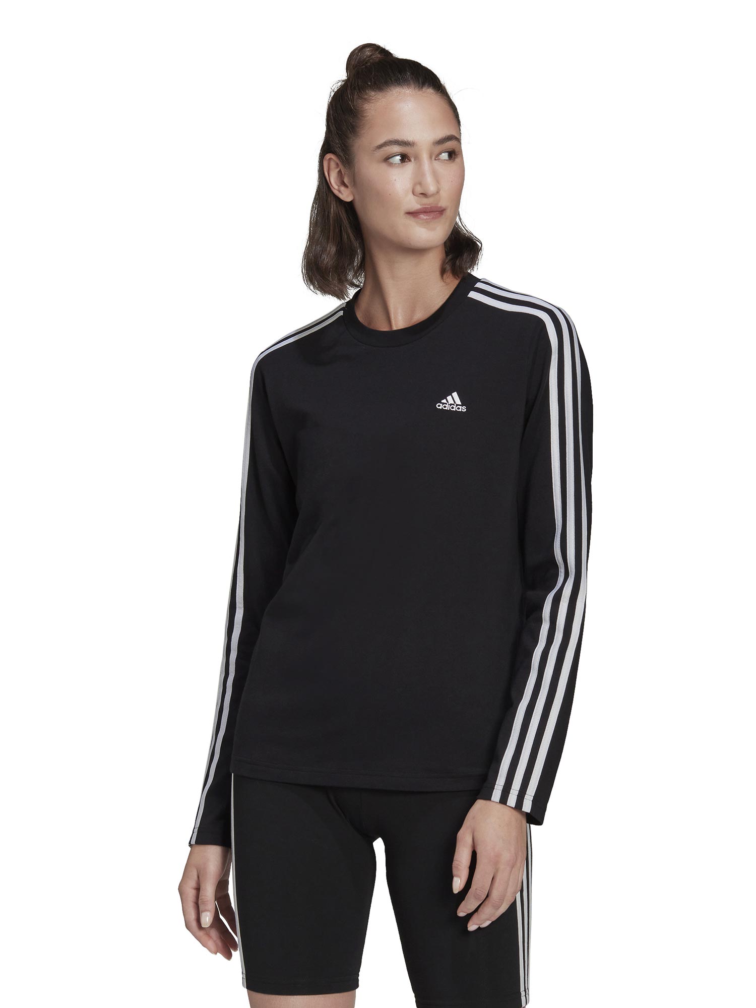 

Блуза Adidas Sportswear Essentials 3-Stripes Long-Sleeve Top, черный