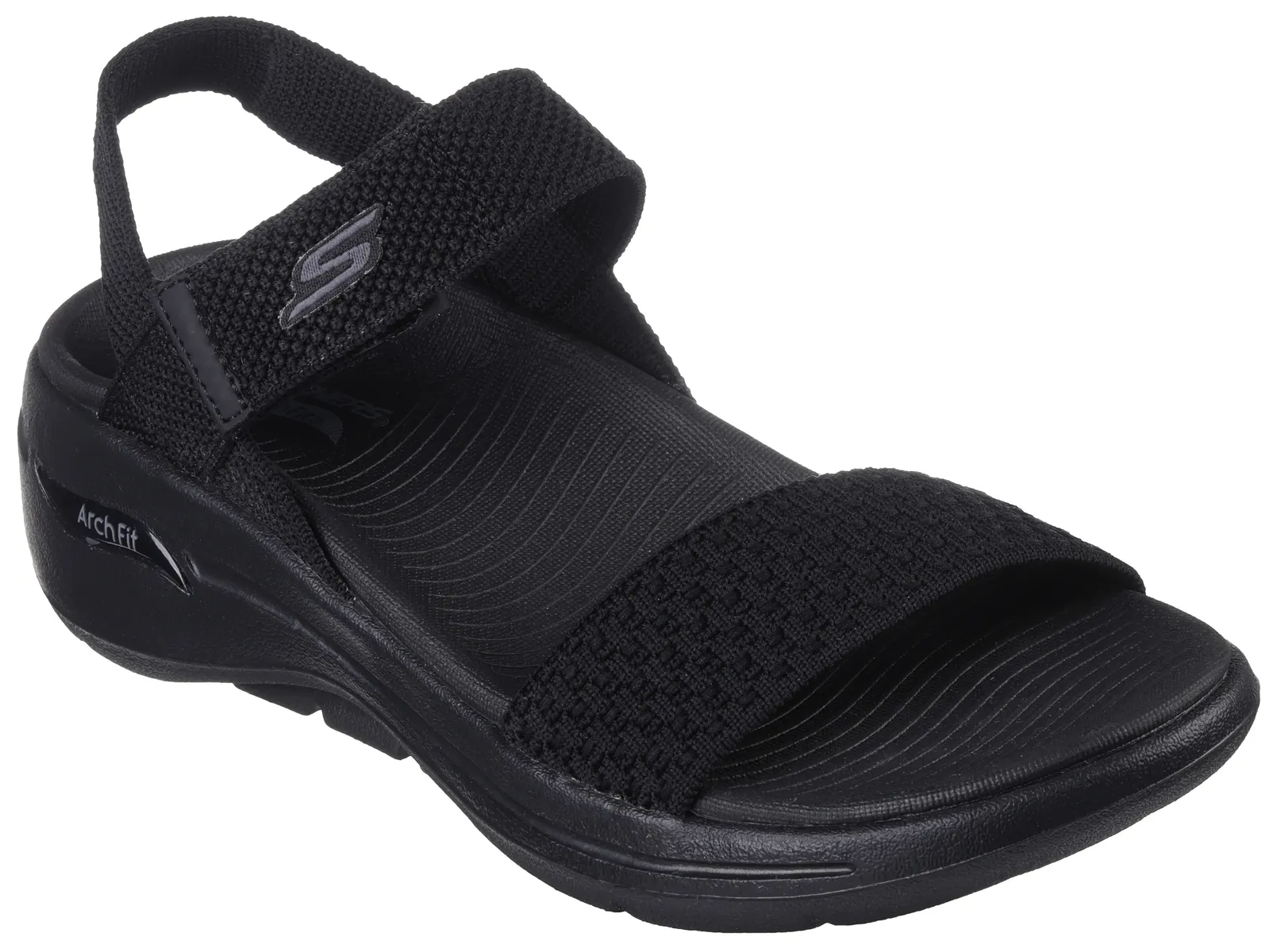 

Сандалии Skechers "GO WALK ARCH FIT SANDAL-POLISHED", летняя обувь, сандалии, обувь на липучке, подходит для машинной стирки, черный