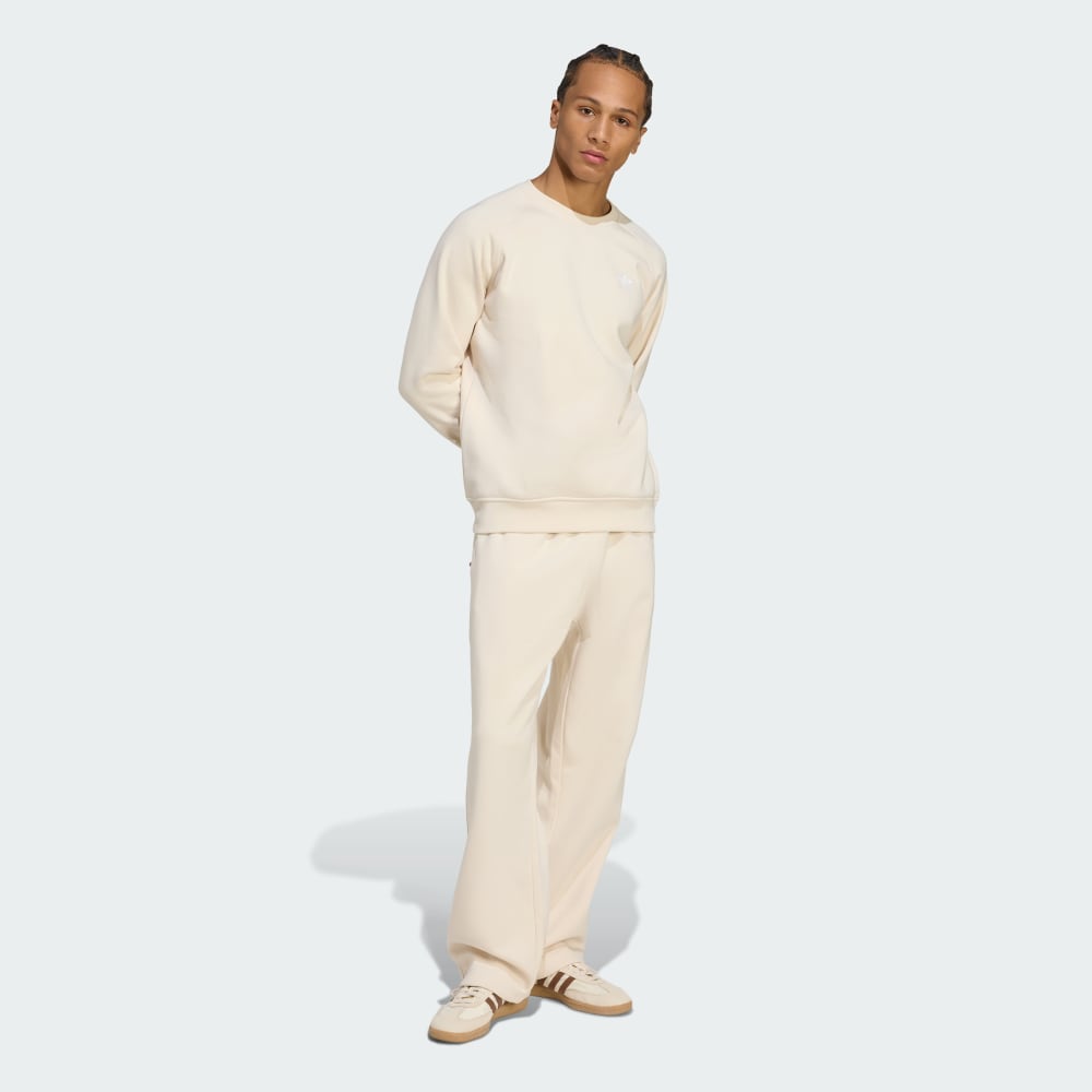 Толстовка Adidas Trefoil Essentials Crew Sweatshirt, цвет Wonder White/White — фото 3