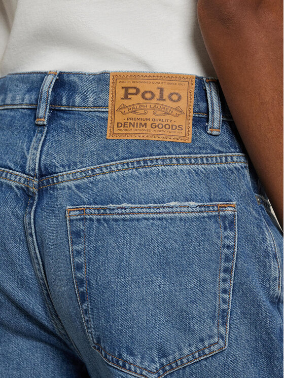 Джинсы wide leg 211969380001 Polo Ralph Lauren, синий — фото 4