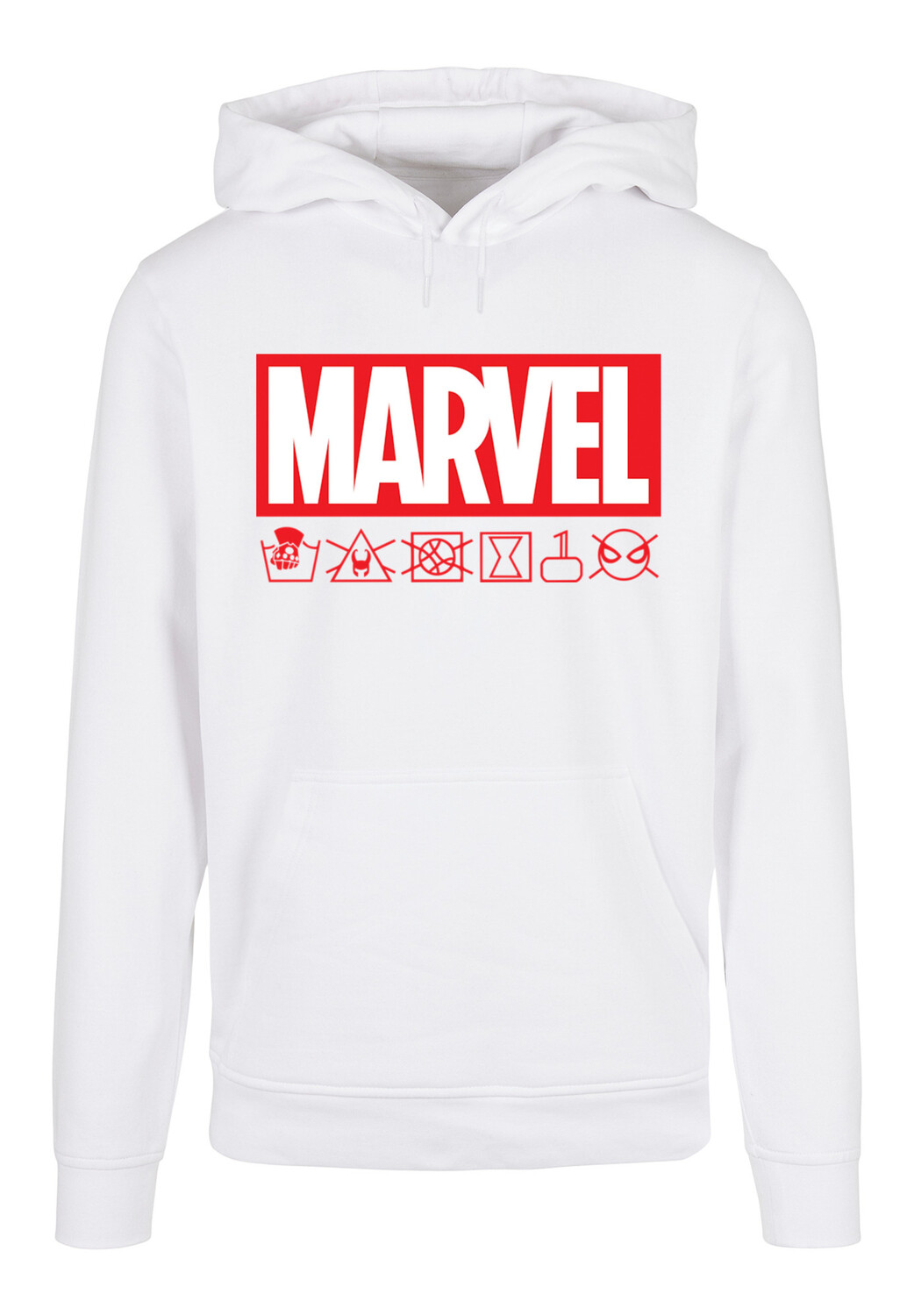 

Пуловер F4NT4STIC Basic Hoodie Marvel Logo washed Care Waschanleitung, белый