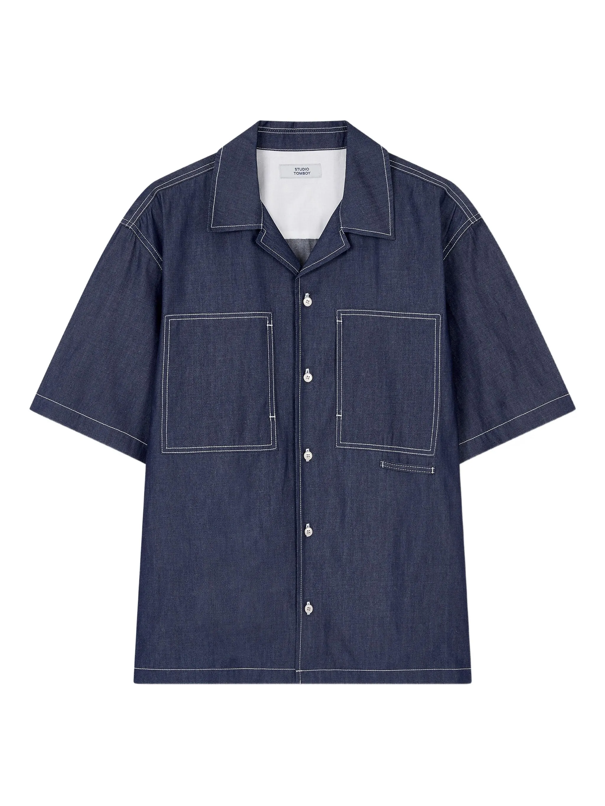 

Рубашка с короткими рукавами Studio Tomboy, синий
