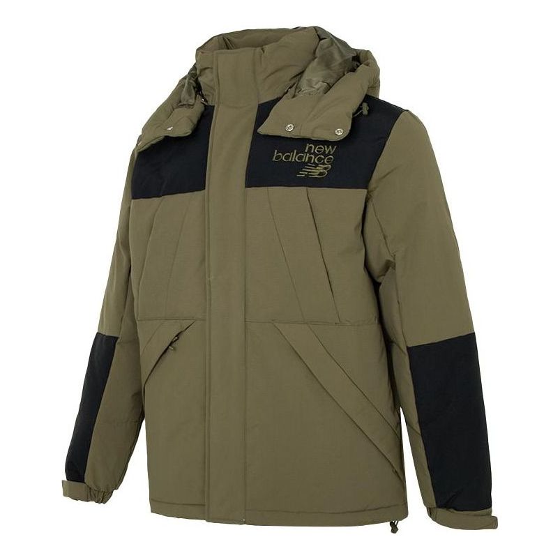 

Куртка New Balance Windproof Hooded Down Jacket 'Military Green', зеленый