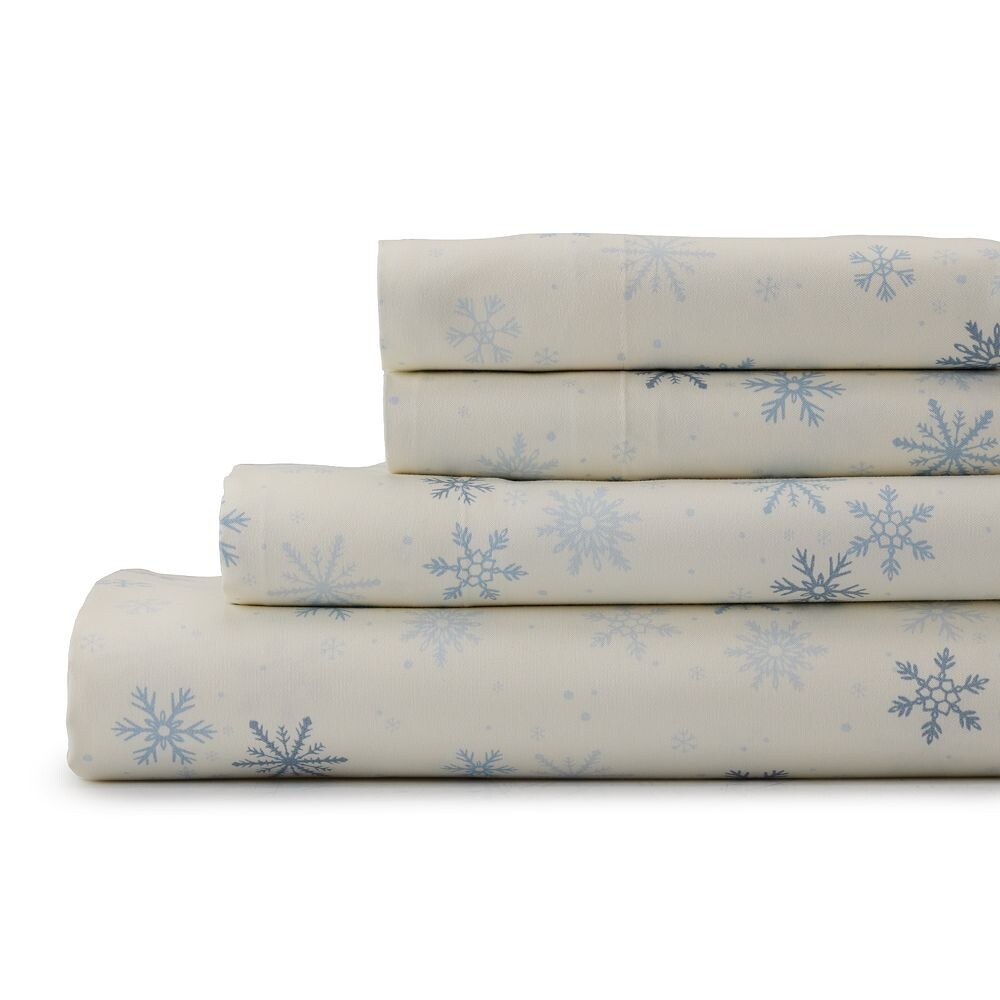 

Комплект простыней из микрофибры Cuddl Duds, цвет Blue Snowflakes