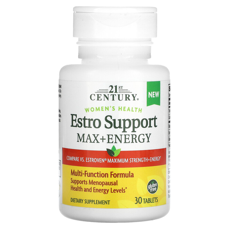 

21st Century, Women's Health, Estro Support Max + Energy, 30 таблеток