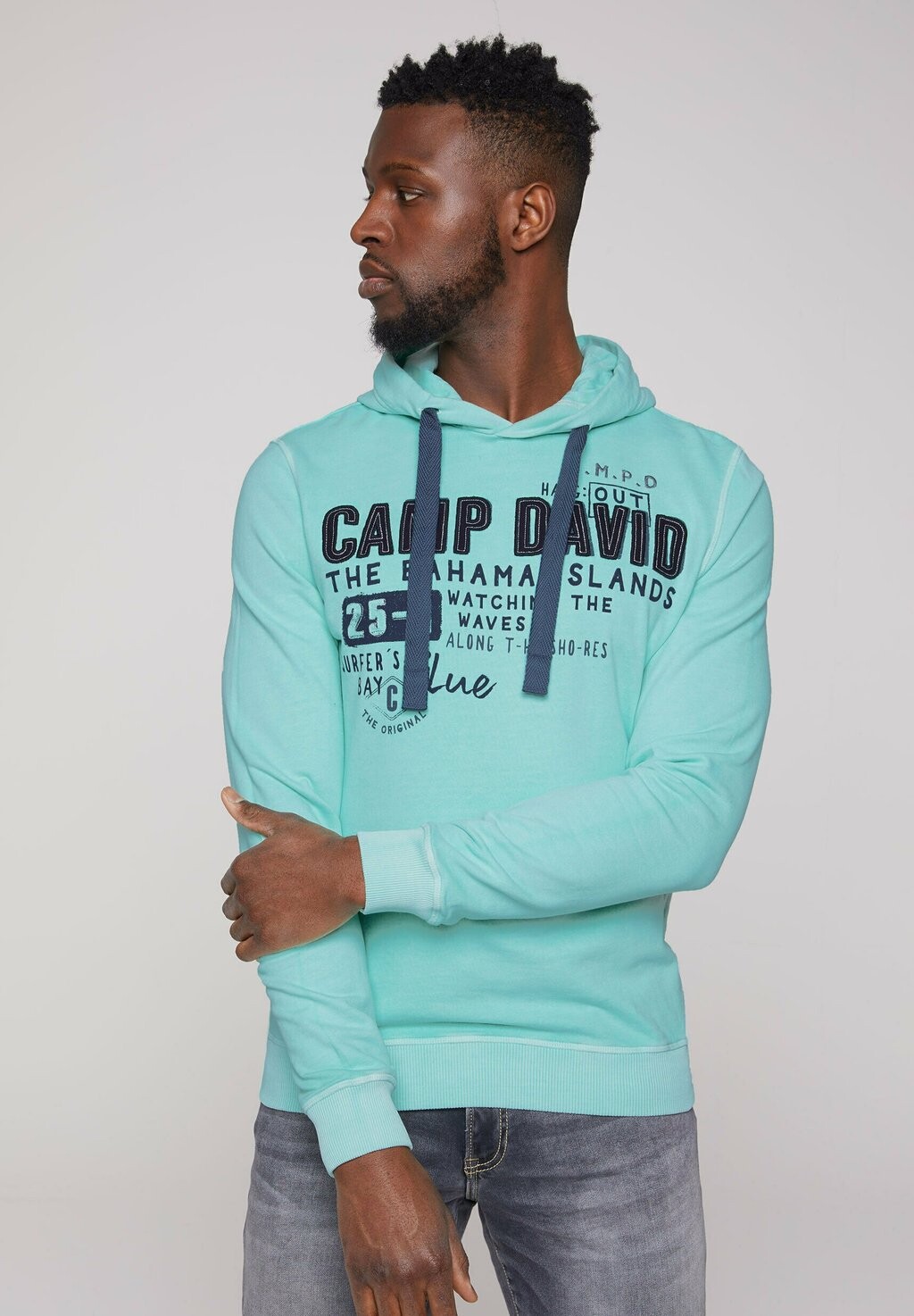 

Толстовка с капюшоном MIT LOGO ARTWORK Camp David, мята