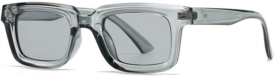 

Квадратные солнцезащитные очки для женщин, модные, конфетные оттенки, защита от УФ-излучения UV400, ретро-заклепки, мужские солнцезащитные очки SKFGNX, Gray Light Gray