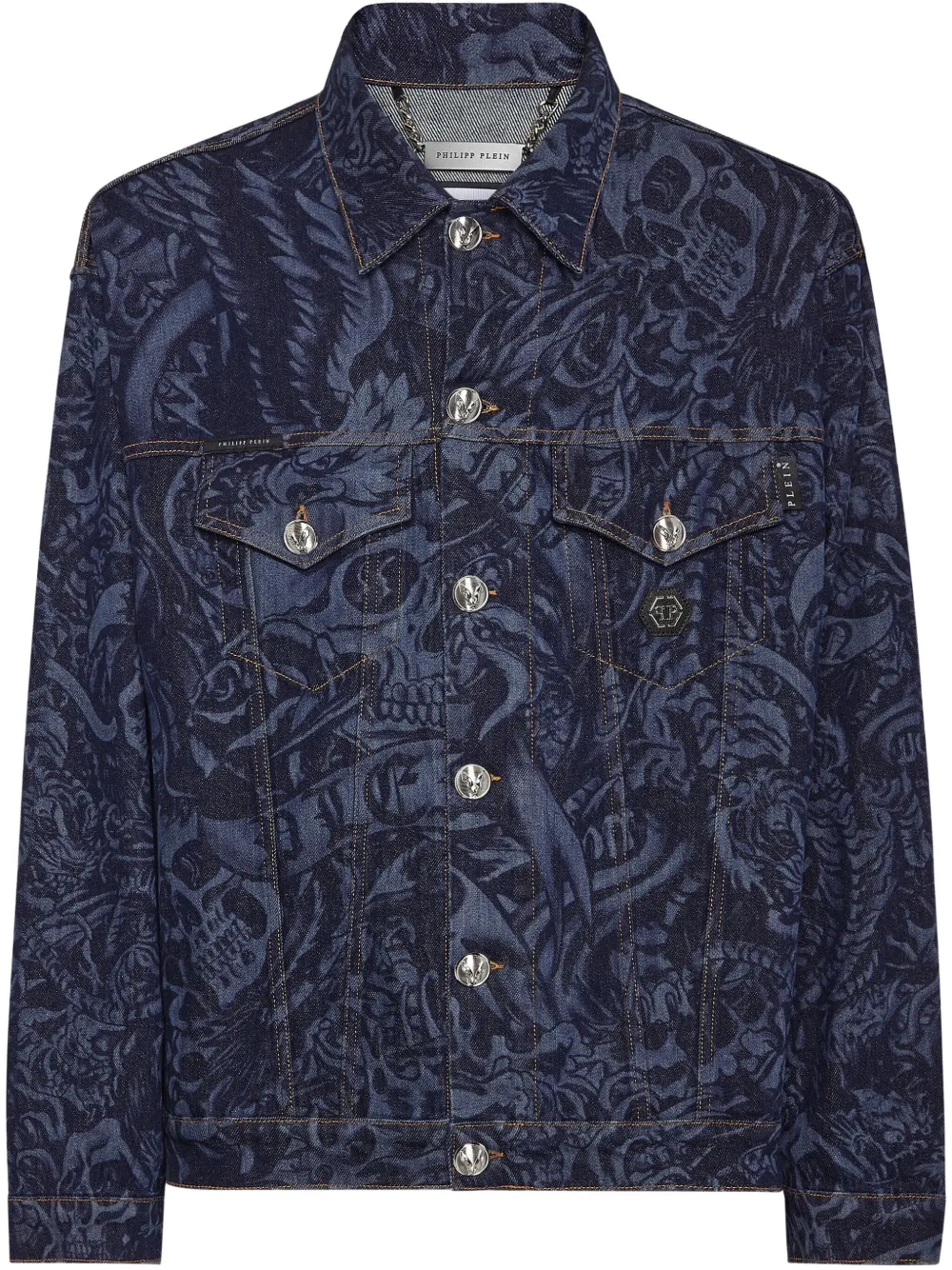 

Джинсовая куртка Tattoo Philipp Plein, синий