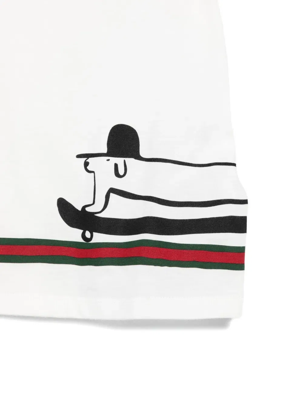 Футболка с графическим принтом Gucci Kids, белый — фото 3