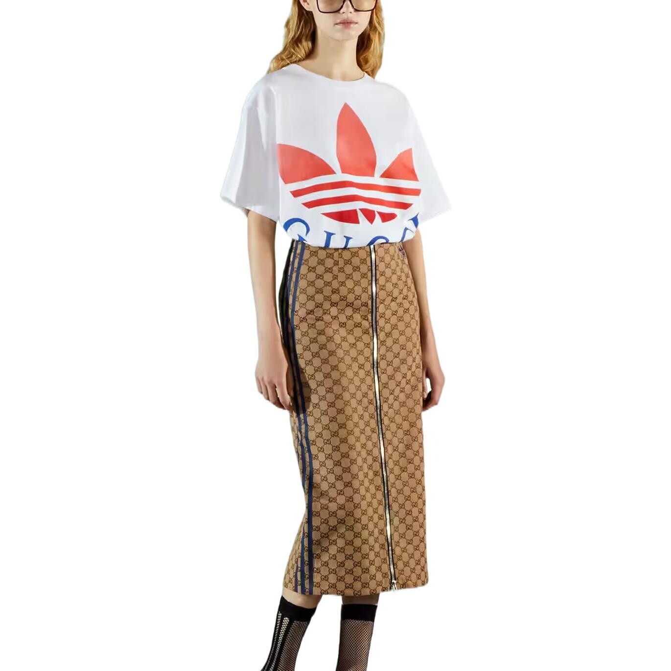 Футболка женская Adidas X Gucci, белый — фото 2