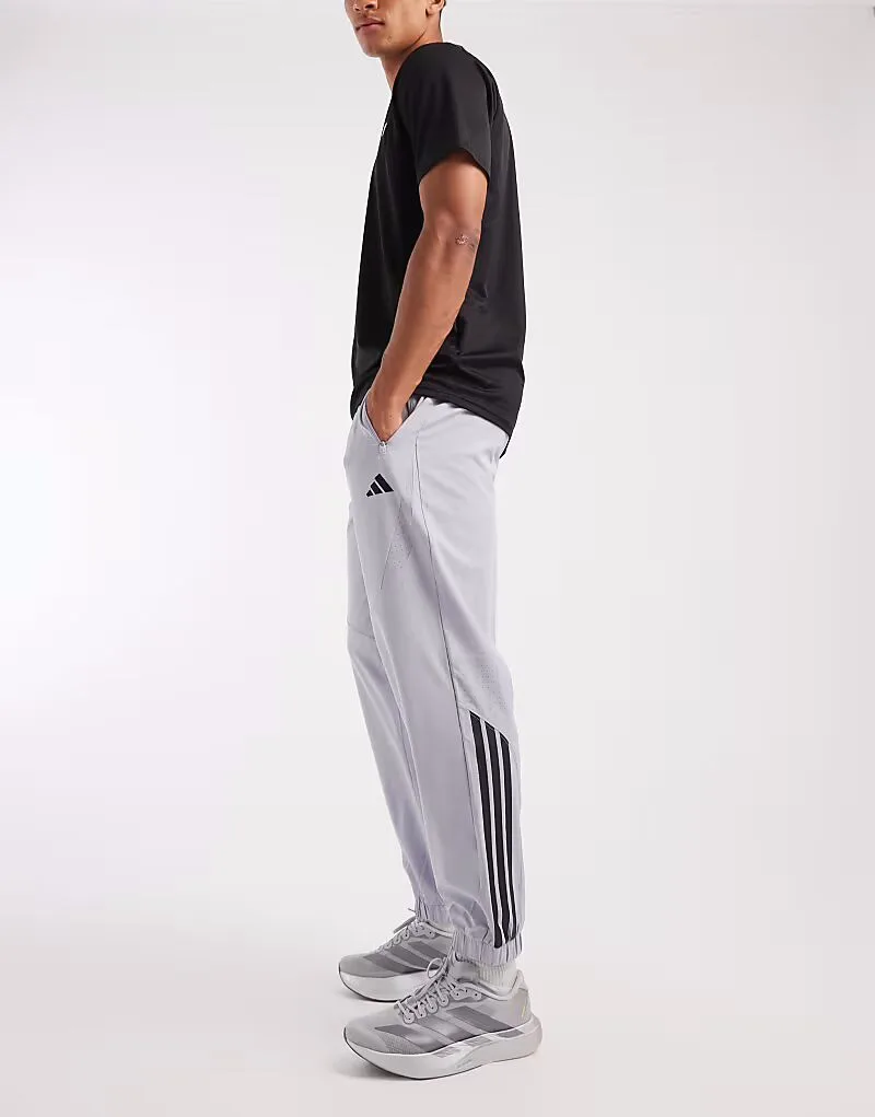 Спортивные брюки Adidas Performance Tech Essentials для тренировок, светло-серые — фото 3