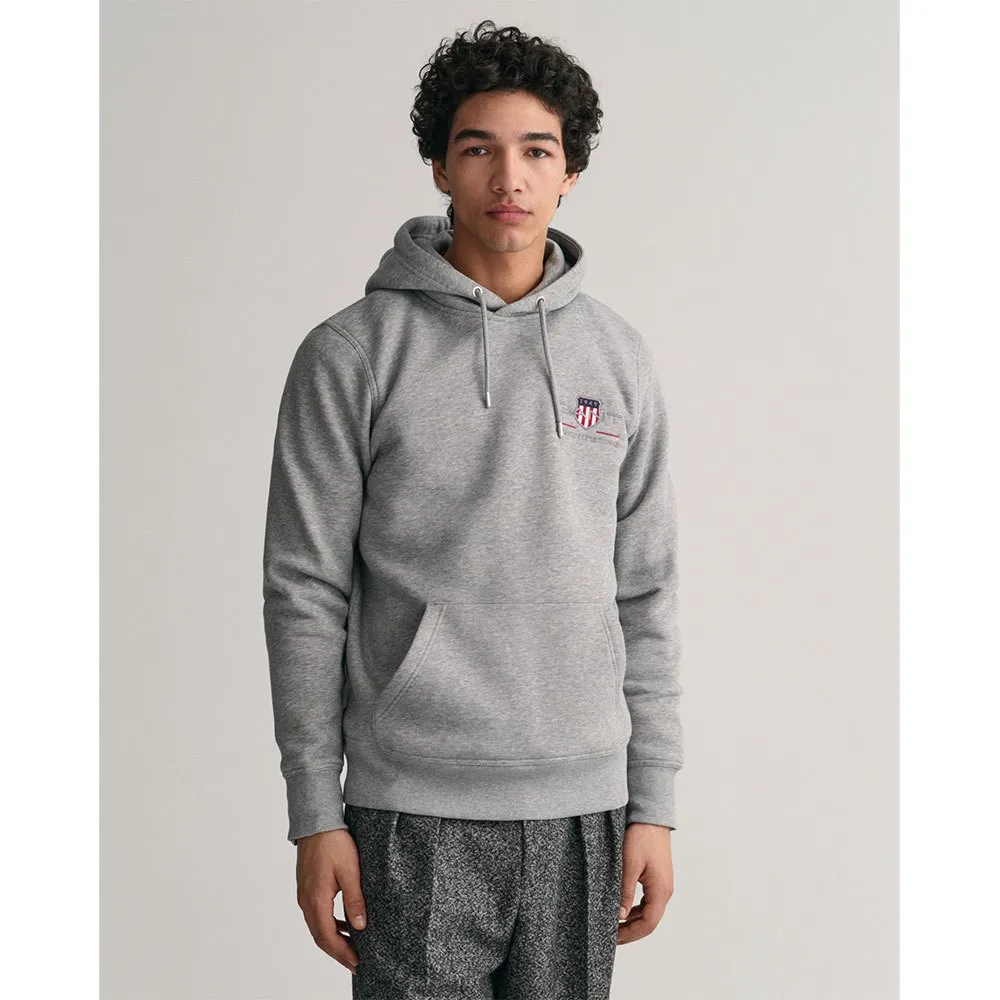

Худи Gant Medium Archive Shield Regular Fit, серый