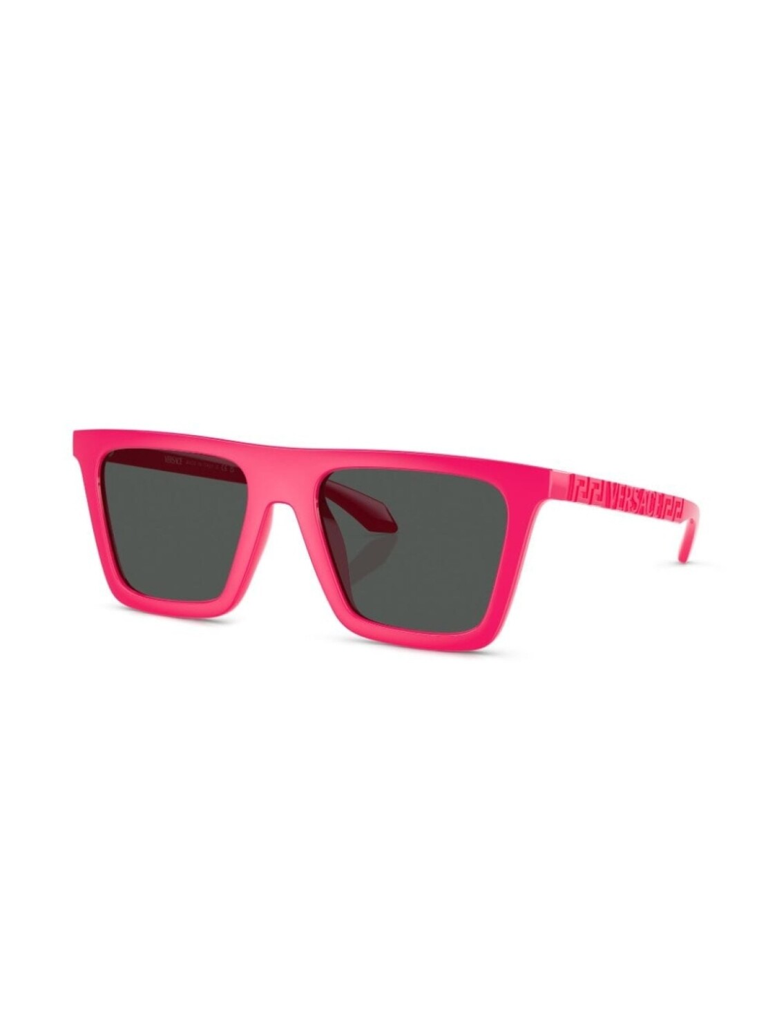 Солнцезащитные очки в прямоугольной оправе с декором Greca Versace Eyewear, розовый — фото 2