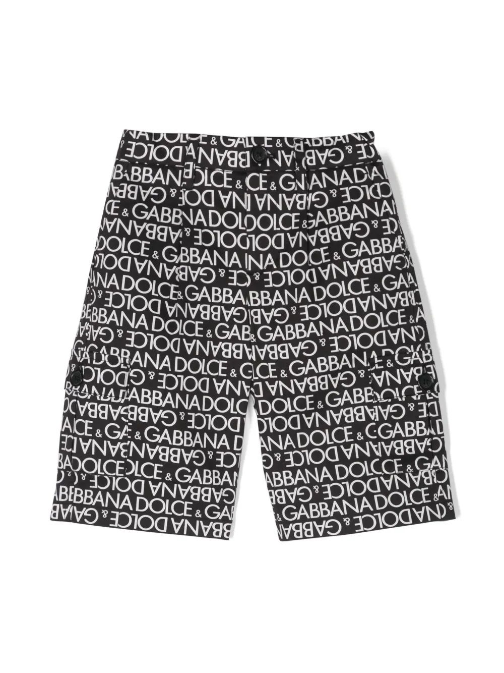

Шорты с монограммой Dolce & Gabbana Kids, черный