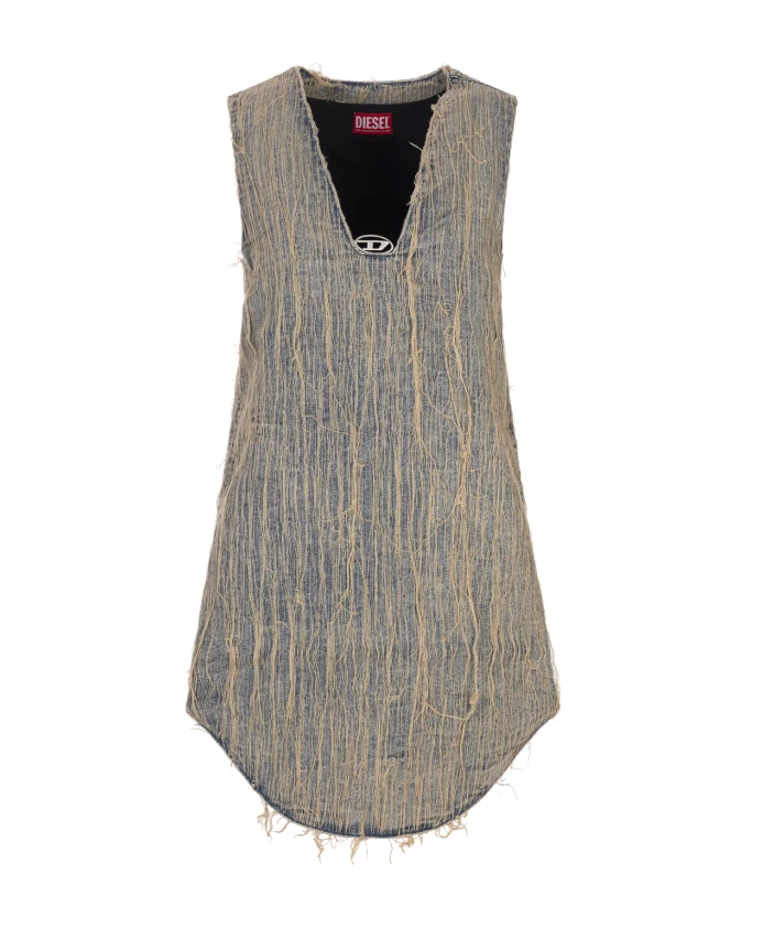 

Синее мини-платье среднего синего цвета Diesel, синий