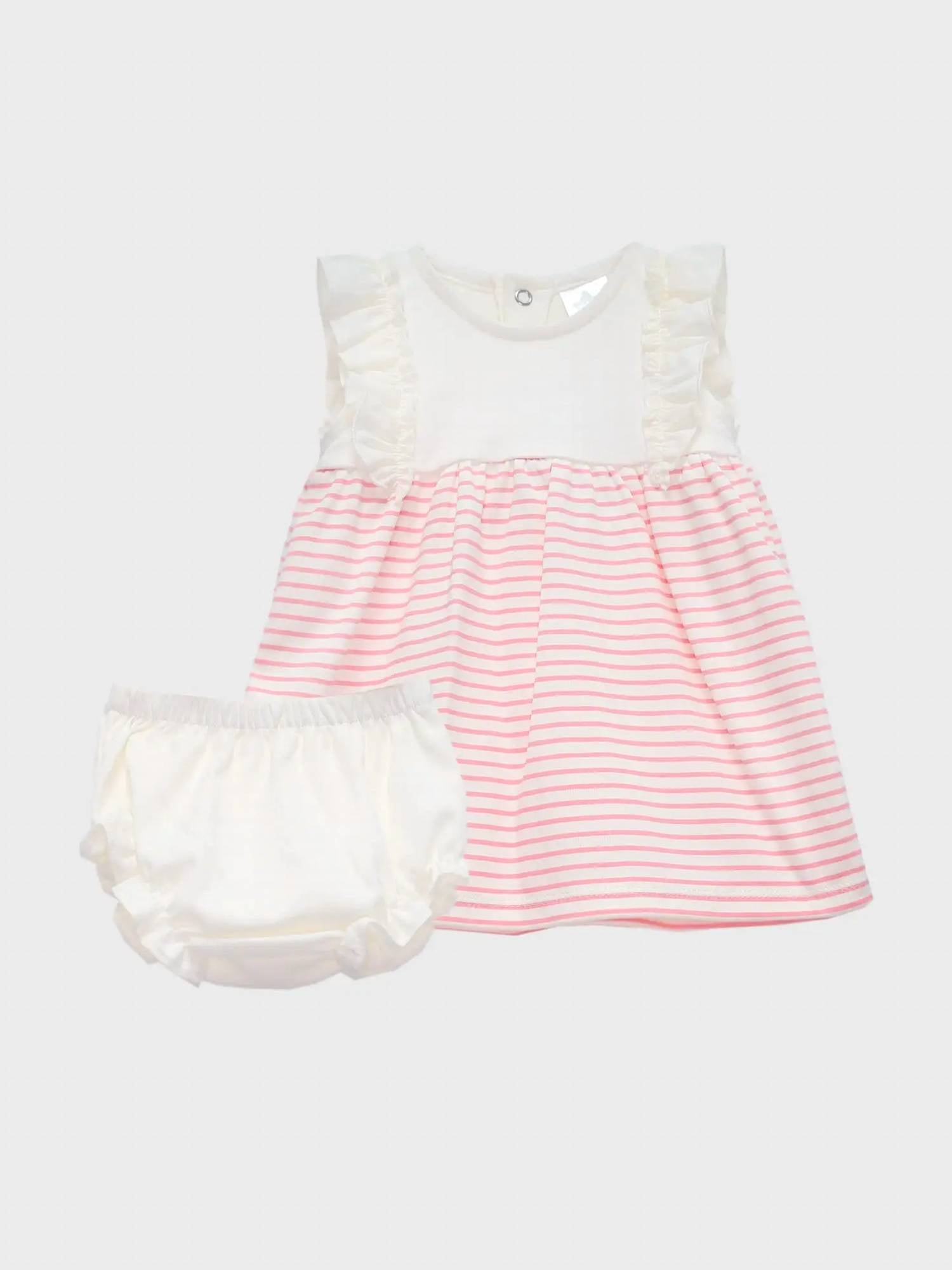 

Полосатое платье цвета розовой розы Minhon