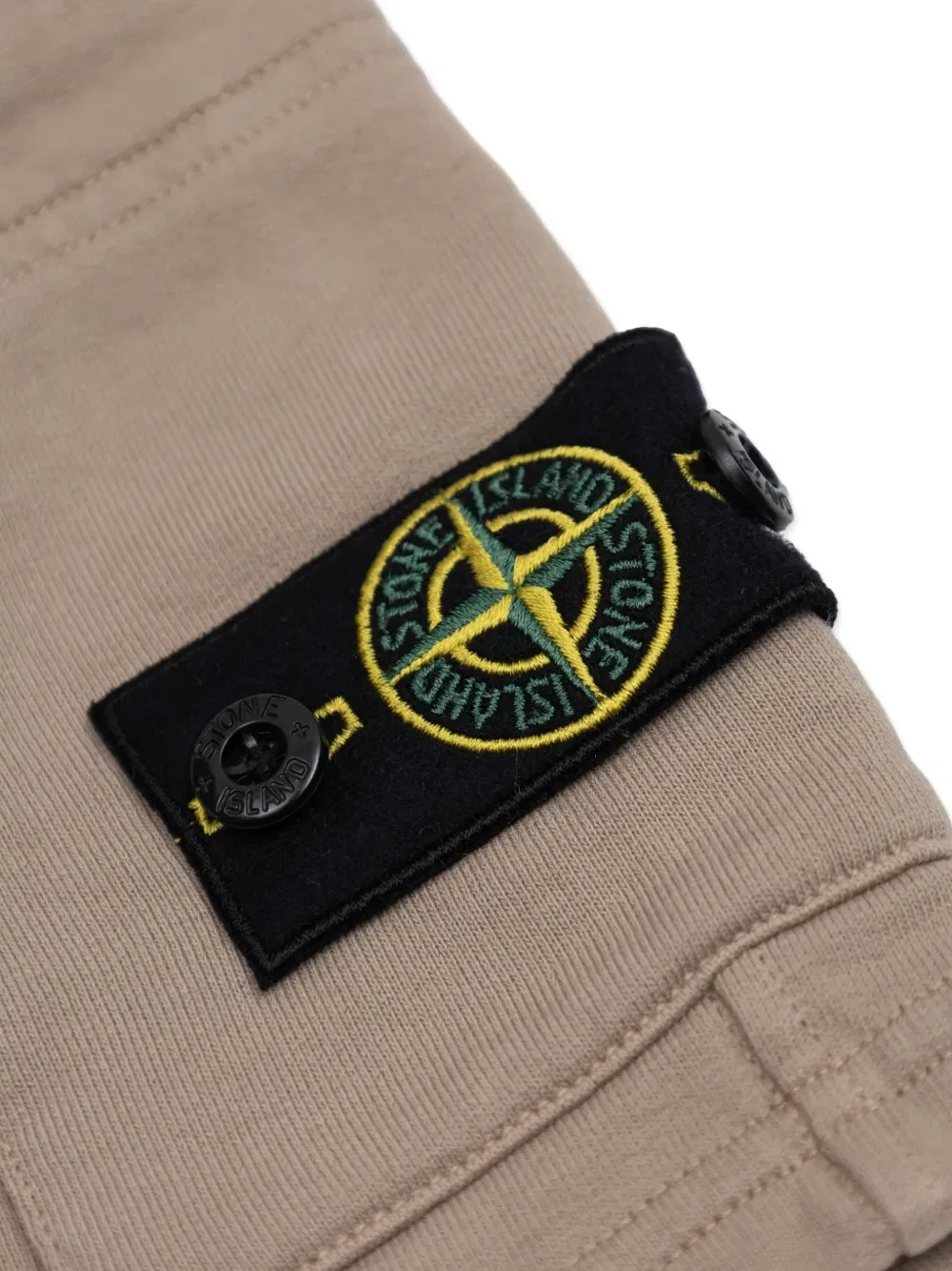 Шорты с накладными карманами Stone Island Junior, нейтральный — фото 3