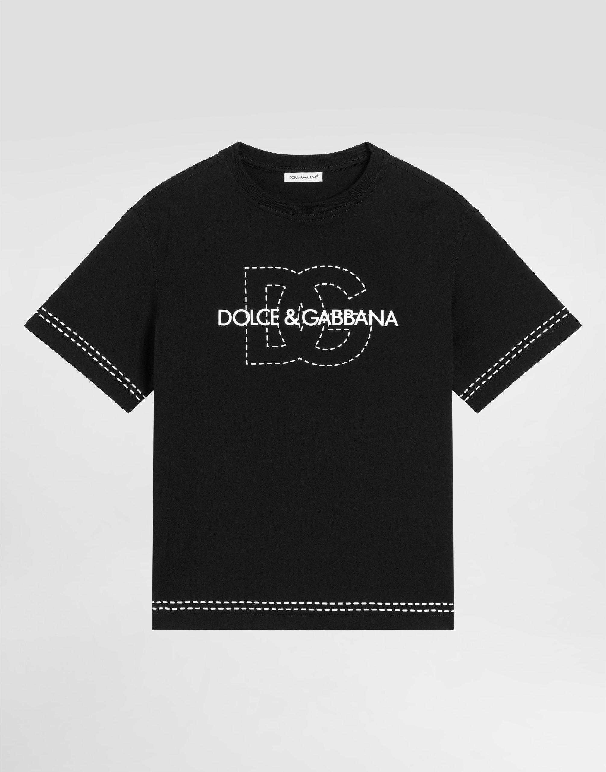 

Футболка из джерси с логотипом Dolce&Gabbana, черный