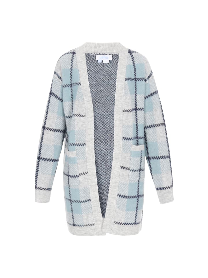 

Женский кардиган светло-серого, светло-голубого и темно-синего цветов usha BLUE LABEL