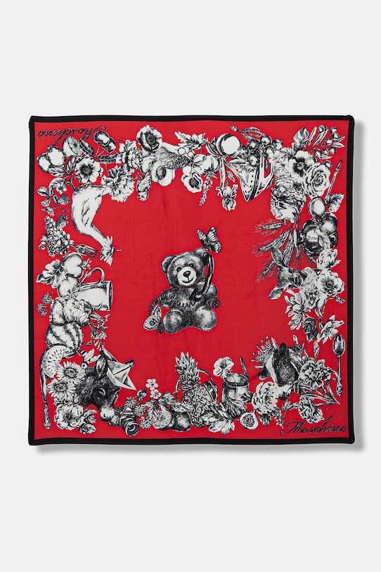 

Шелковый шарф Moschino, красный